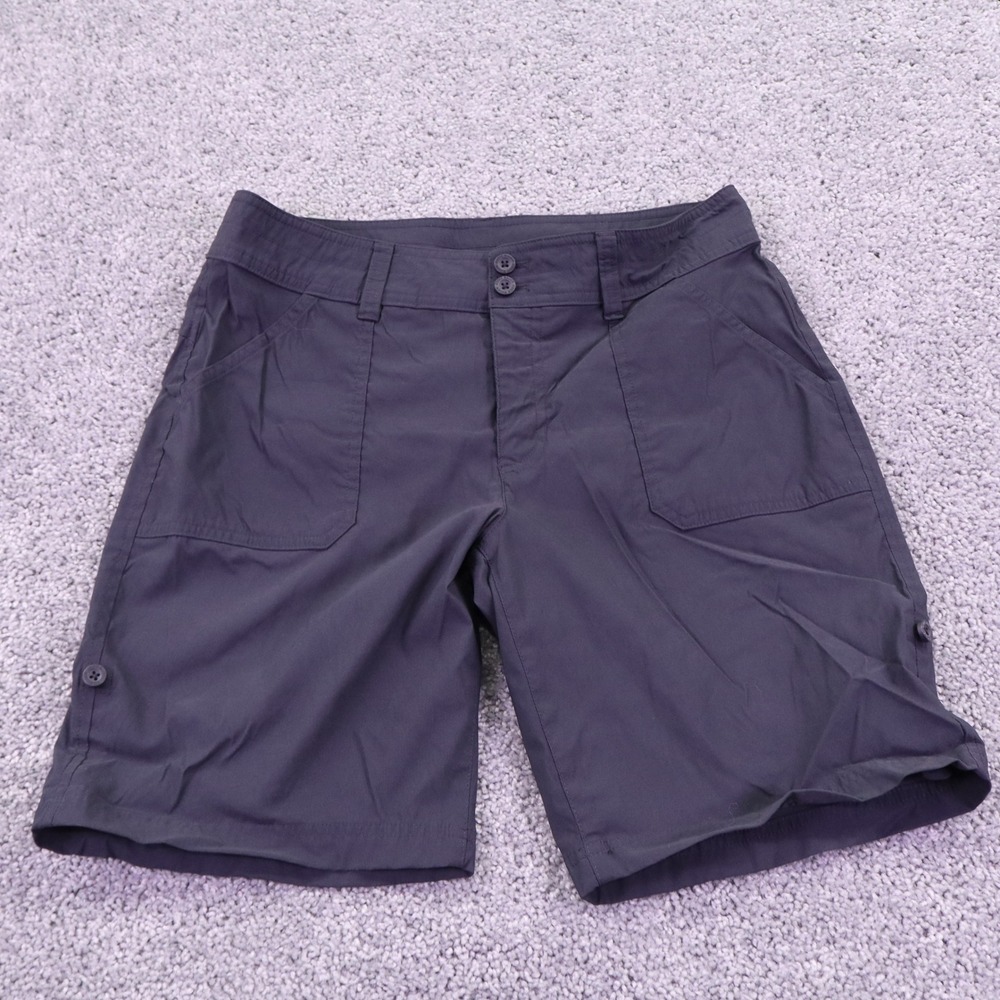 Eddie Bauer Shorts Womens 10 Black Guide Pro Hiking Outdoor Cargo Pockets